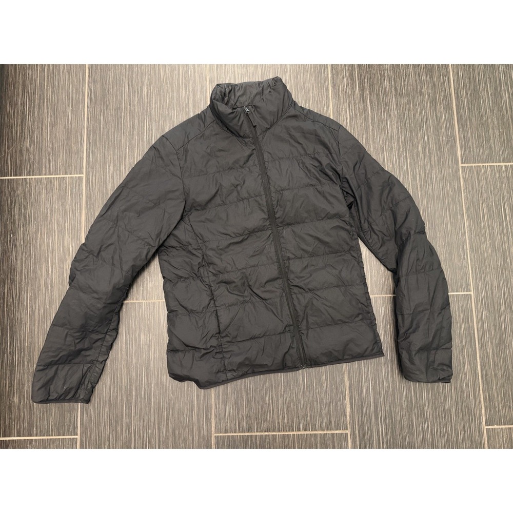 Uniqlo Ultra Light Down Jacket Women Black Sz S Mock Neck Quilted Puffer